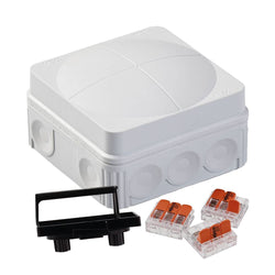 Wiska COMBI 108/221 IP66 Junction Box 3x3 Pole Wago Connectors Grey - 10111272