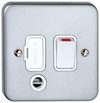 Deta Metal Clad 13A Switched Spur With Front Flex Outlet & Back Box With Knockouts - M1211FL