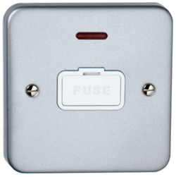 Deta Metal Clad 13A Unswitched Spur With Neon & Back Box With Knockouts - M1217