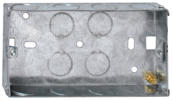 Deta 2 Gang 35mm Metal Back Box - DB165