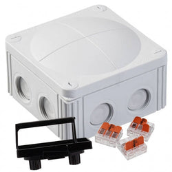 Wiska COMBI 607/221-613 IP66 Junction Box With 3x3 Pole Wago Connectors Grey - 10110871