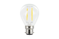 Integral 2W LED BC/B22 Golf Ball Warm White 330 Clear - ILGOLFB22NC003