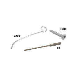 D-Line Safe-D Spring Clip with Screw & SDS Bits, Box of 200 - SD-SPRING/KIT - SD-SPRING-KIT