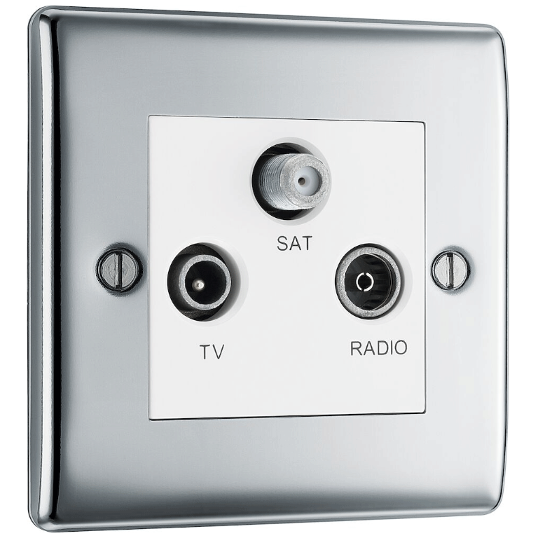 BG Nexus Metal Polished Chrome Triplex Tv/Fm, 2G Scrd - NPC67 ...