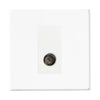 Hamilton Hartland G2 1 Gang Screwless Non-Isolated TV Coaxial 1 In/1 Out Socket - Matt White  - 7G2MWTVW