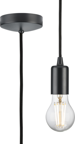 Knightsbridge 1.8m E27 Contemporary Pendant Set, Anthracite - 8270LAT