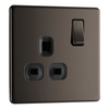 BG Flat Plate Black Nickel 13A 1G Ins, Skt - FBN21B