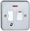 Deta Metal Clad 13A Switched Spur With Flex Outlet & Neon & Back Box With Knockouts - M1212FL