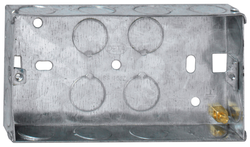 Deta 2 Gang 25mm Metal Back Box - DB163
