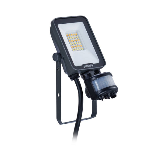 Philips Ledinaire Gen3 10W IP65 Floodlight Black, Colour Selectable with PIR