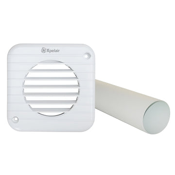 Xpelair 150mm (6") Simply Silent DX150 White Square Wallkit - 93021AW
