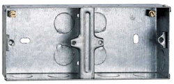 Deta Dual 1 Gang 35mm Metal Back Box - DB166