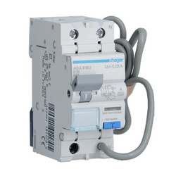 Hager 16A 1P+N RCBO B Curve, Type A - ADA916U