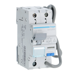 Hager 32A 1P+N RCBO B Curve, Type A - ADA932U