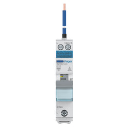 Hager Bidirectional RCBO 1M 1P+N 6kA B-16A 30mA type A - ADB916R