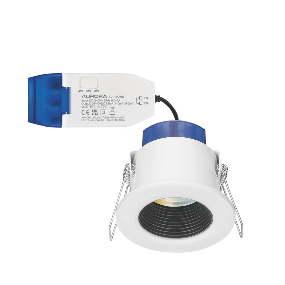Aurora R6 4W/6W/8W Dimmable IP65 CCT Downlight 3000/4000/5700K - White ...