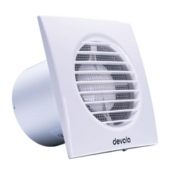 Devola 150mm Axial Bathroom Extractor Fan with Pull Cord - DVF150P