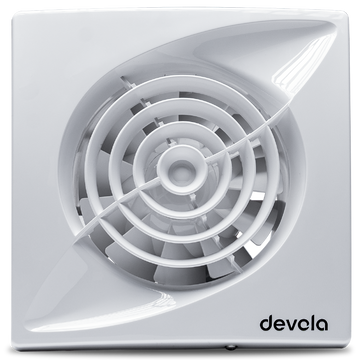 Devola 150mm Quiet Mixed Flow Bathroom Extractor Fan with Timer - DVQF150T