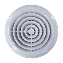 Devola 100mm Circular Diffuser Grille, White - DVRG100W