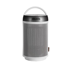 Devola 1500W Portable Ceramic Fan Heater, White & Silver - DVSFH15WS