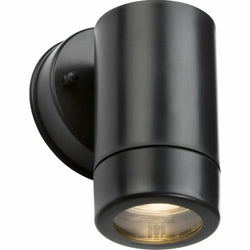 Knightsbridge EAMON - 230V IP54 GU10 Polycarbonate Single Wall light - Black - EA1BK