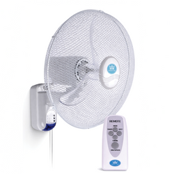 Prem-i-air 18" Wall Fan with Remote Control, 7.5-Hour Timer, 3 Speeds, Oscillation & Adjustable Head - EH5621