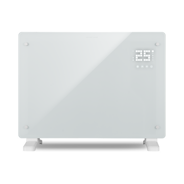 Devola Designer 1.5kW Smart Glass Panel Heater with Timer White - DVPW1500WH