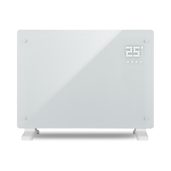 Devola Designer 1.5kW Smart Glass Panel Heater with Timer White - DVPW1500WH