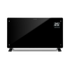 Devola Designer 2.5kW Smart Glass Panel Heater with Timer Black - DVPW2500B