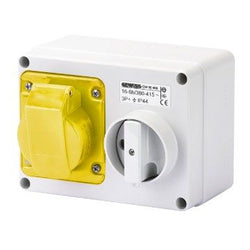 Gewiss 16A Socket & Switch Outlet 2P+E, 110V - GW66001