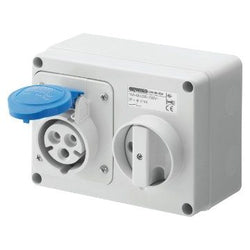 Gewiss 32A Socket & Switch Outlet 2P+E, 230V - GW66015