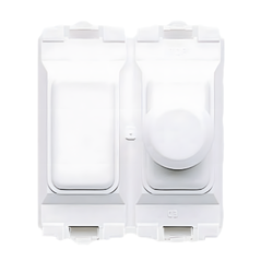 MK Grid Plus 400W 2 Way Push On/Off Rotary Grid Dimmer Switch - White  - K4500WHILV