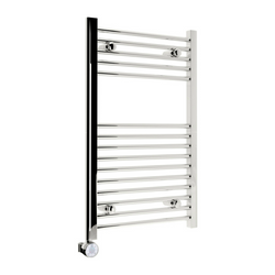 Kudox 200W Straight Thermostatic Towel Rail 500x800mm, Chrome - KTR200STRTH5X8C - 349942