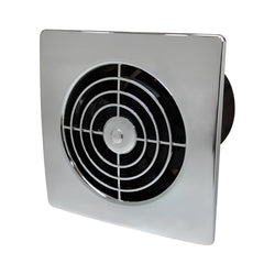 Manrose 100mm Low Profile Square Timer Extractor Fan, Chrome - LP100STC