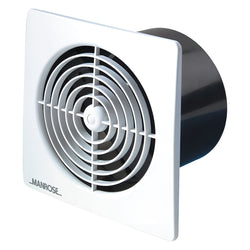 Manrose 100mm (4") Low Profile Square Timer Extractor Fan, White - LP100STW
