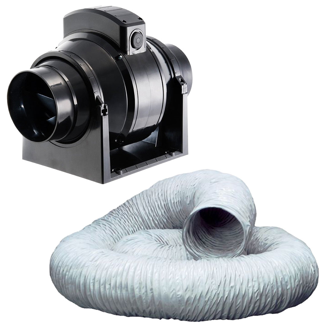 Metso Extractor Fans Manrose 100mm In-Line Mixed Flow Extractor Fan with Timer - MF100T Wit ...