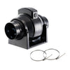 Manrose 100mm In-Line Mixed Flow Extractor Fan with Timer - MF100T With Clamps Kit - 1100