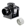 Manrose 100mm In-Line Mixed Flow Extractor Fan with Timer - MF100T With 4” Backdraught Shutter Kit - 1230