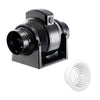 Manrose 100mm In-Line Mixed Flow Extractor Fan with Timer - MF100T With Grille Kit – 2100W