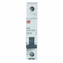 Wylex 40A 6kA Single Pole MCB - Type B  - NHXLB40