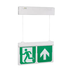 Robus Blade Express 3.5W Dual Test Suspended Exit Sign IP20 White - RBE4DT-01