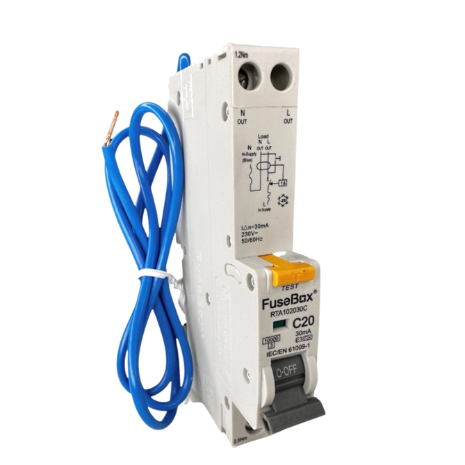Tpn Rcbo FuseBox TPN 20A C Curve Type A RCBO, 30MA - RTA102030C ...