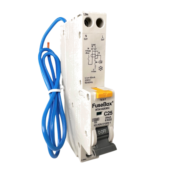 Tpn Rcbo FuseBox TPN 25A C Curve Type A RCBO, 30MA - RTA102530C ...