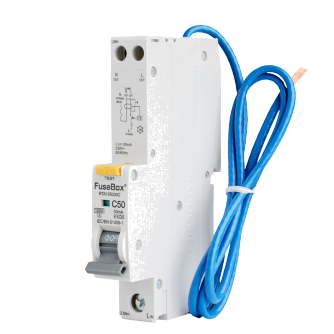 Tpn Rcbo FuseBox TPN 50A C Curve Type A RCBO, 30MA - RTA105030C ...