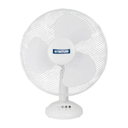 Status 12" Desk Fan White - S12DESKFAN