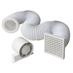 Manrose 100mm (4") Inline Axial Extractor Fan Kit, Standard - SF100S