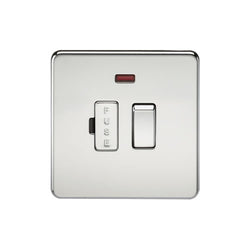 Knightsbridge Screwless 13A Switched Fused Spur Unit with Neon - Polished Chrome - SF6300NPC