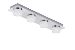 Forum Amalfi Flush 4 Bar LED Ceiling Light 4000K -  Chrome - SPA-31737-CHR