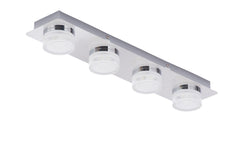 Forum Amalfi Flush 4 Bar LED Ceiling Light 4000K -  Chrome - SPA-31737-CHR