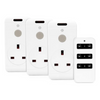 Status Remote Control Socket White - 3 Pack